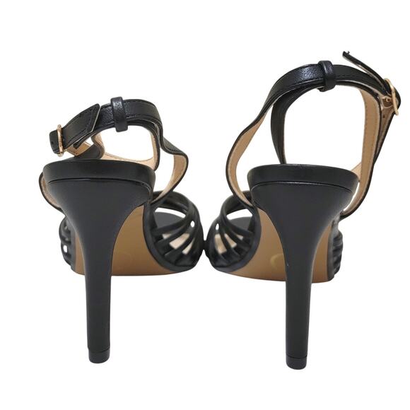 Journee Collection Women Vanita Stiletto Ankle Strap Sandals Size US 7W Black - Picture 5 of 7